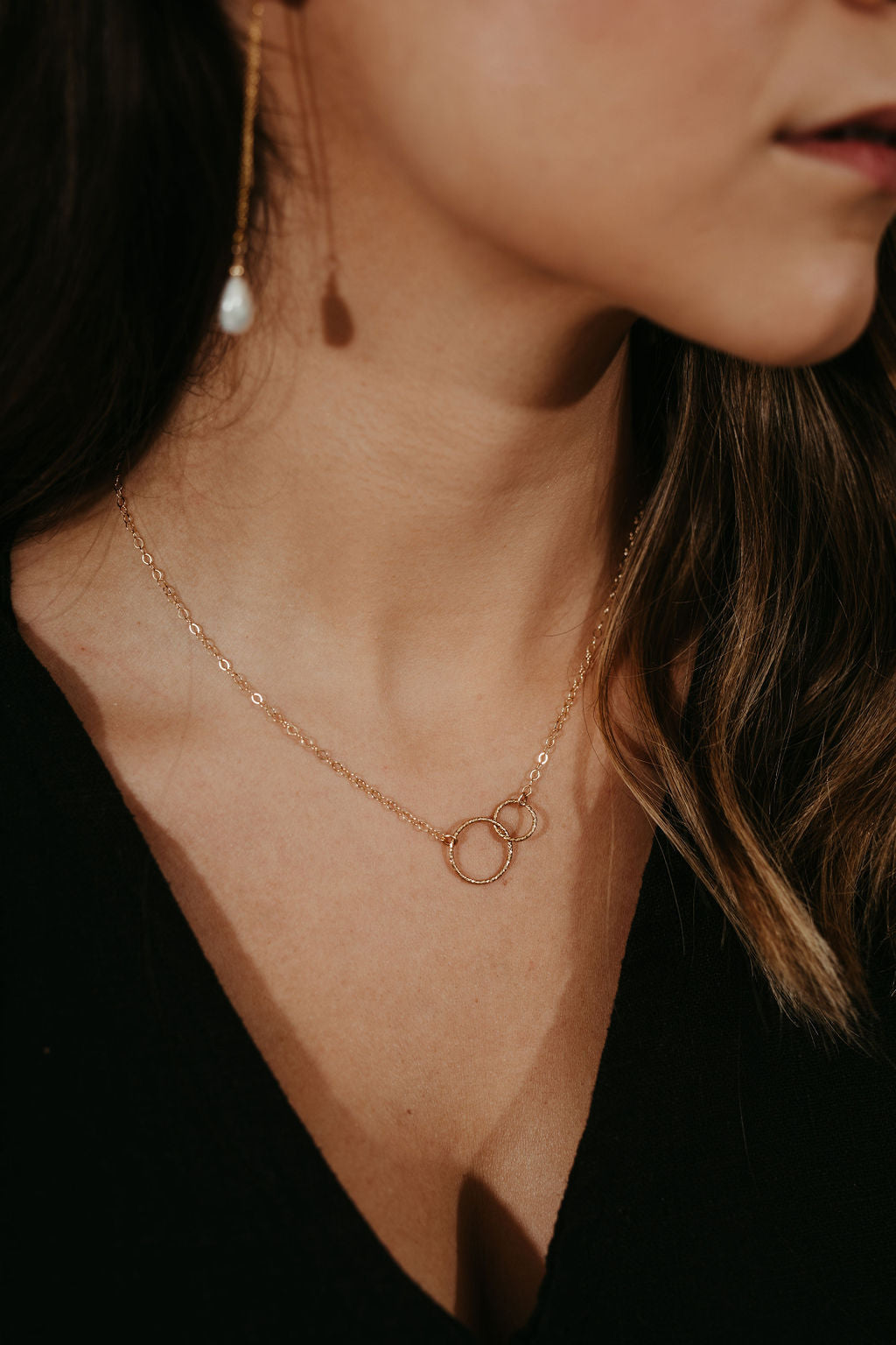 Freya Hammered Link Necklace